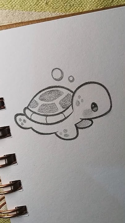 Adorable Baby Turtle Swimming