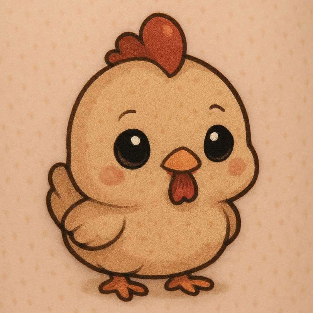 Adorable Chick with Big Eyes