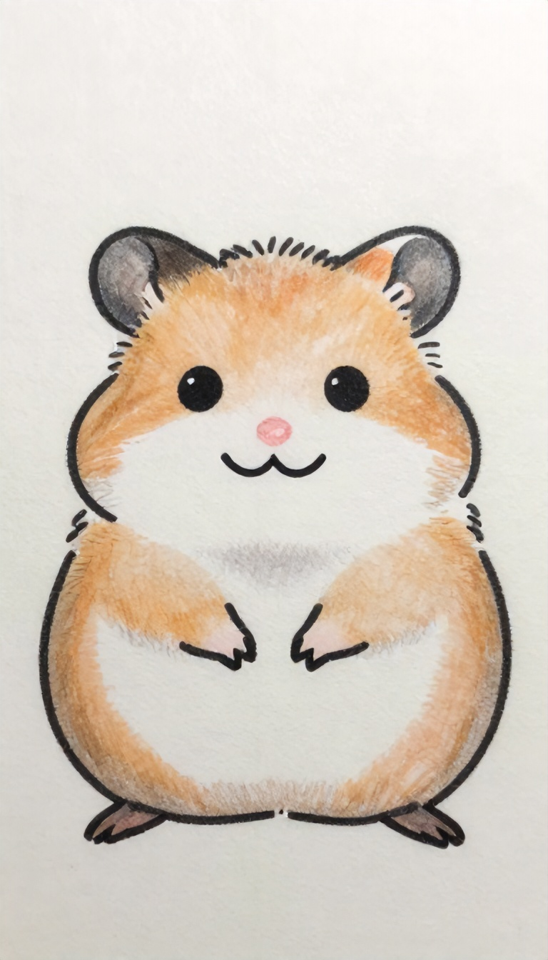 Adorable Chubby Hamster with Sweet Smile