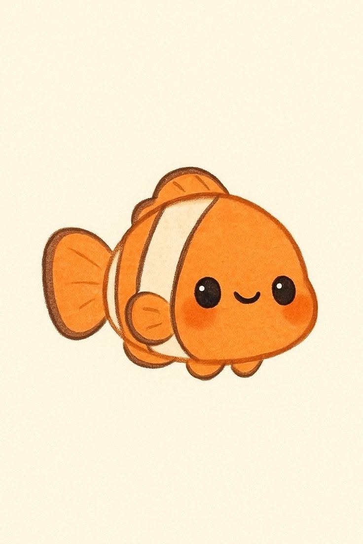 Adorable Clownfish with Big Eyes
