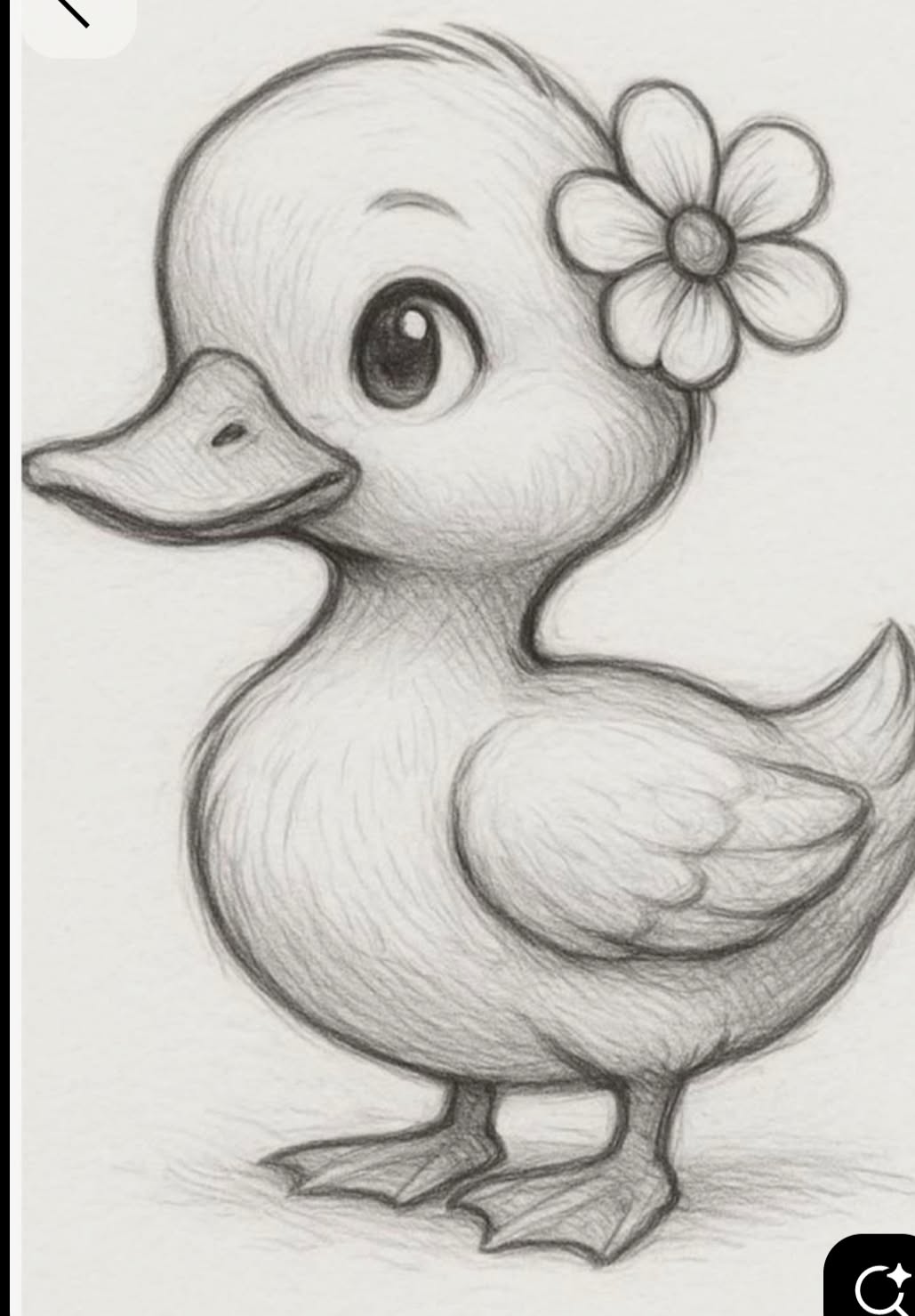Adorable Duckling with Flower