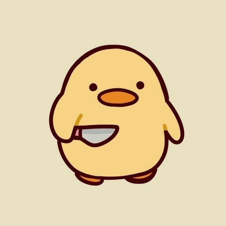 Adorable Duckling with Spoon