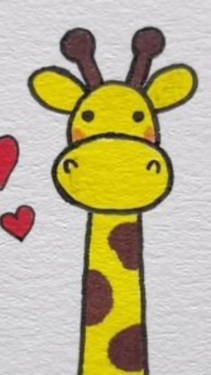 Adorable Giraffe with Sweet Expressions