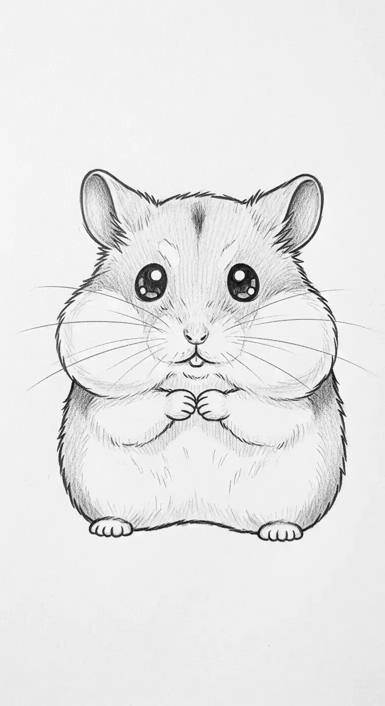 Adorable Hamster with Cheeks