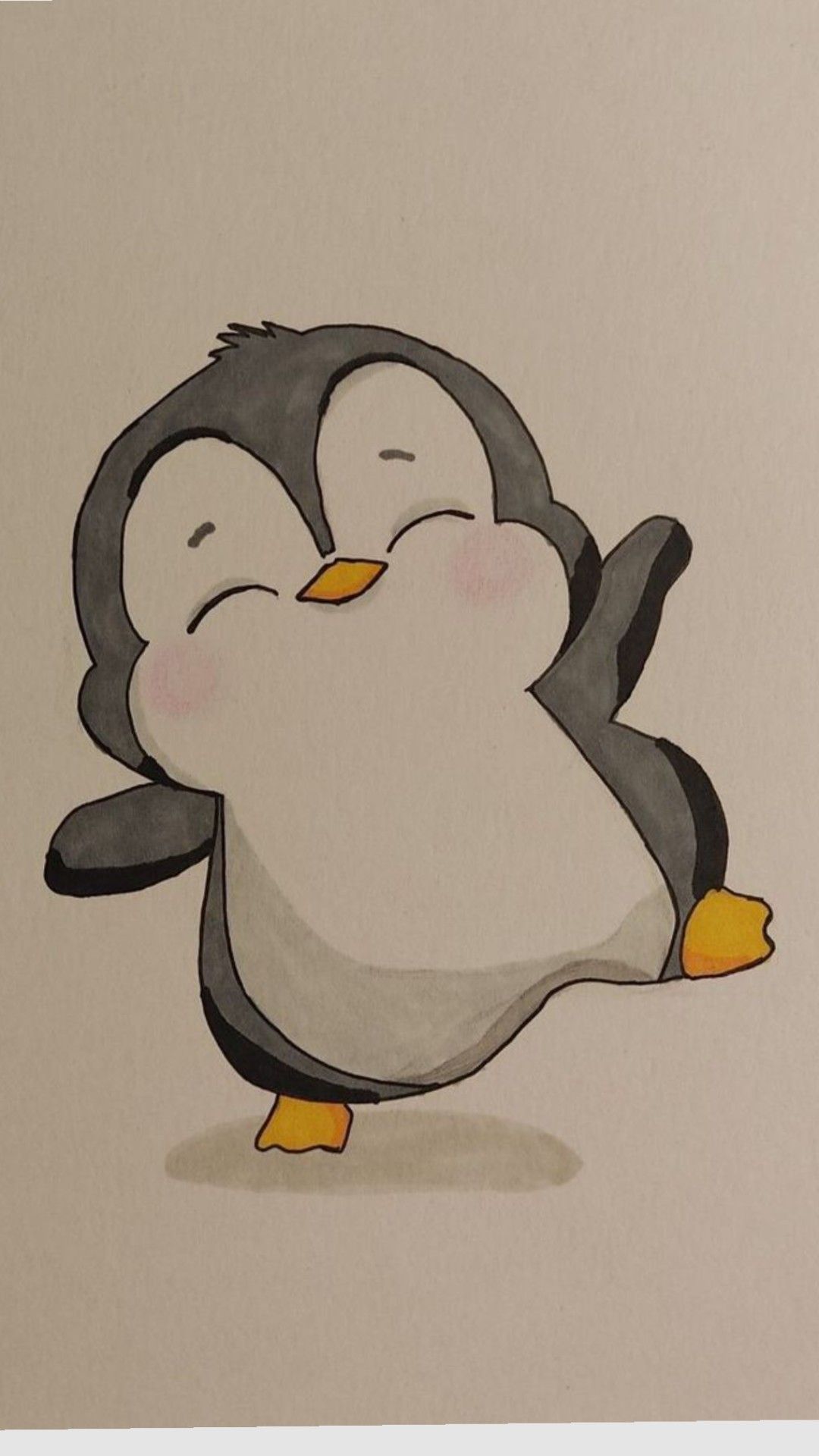 Adorable Happy Penguin Dancing