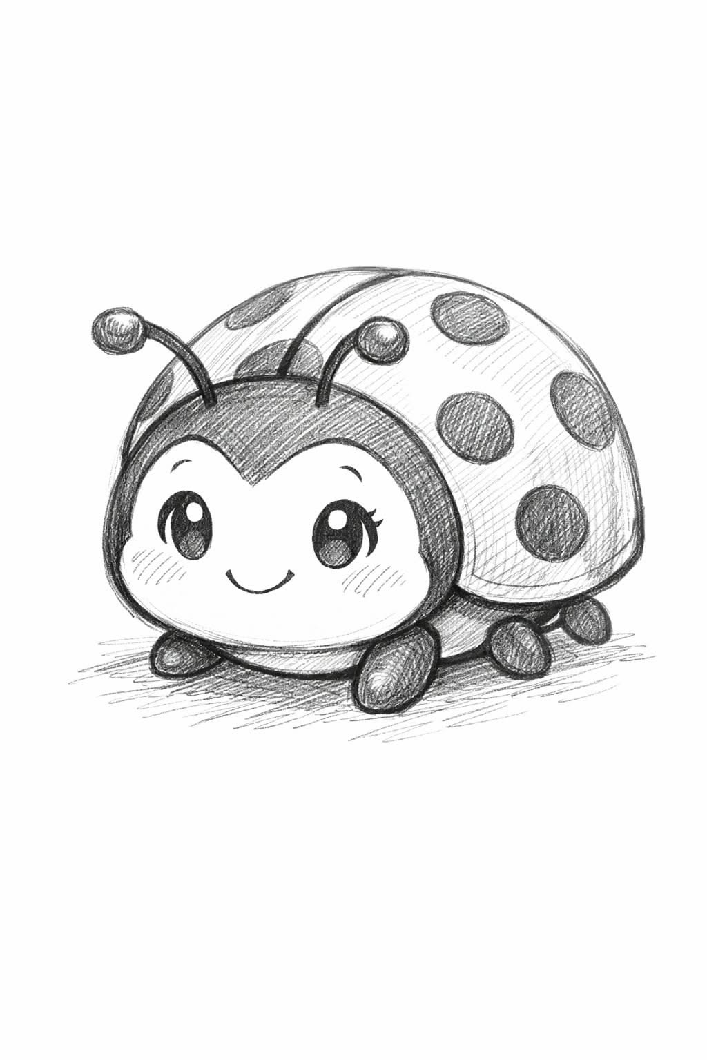 Adorable Ladybug with Big Eyes