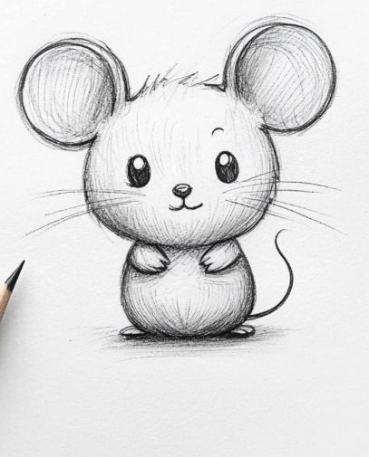 Adorable Mouse with Big Ears