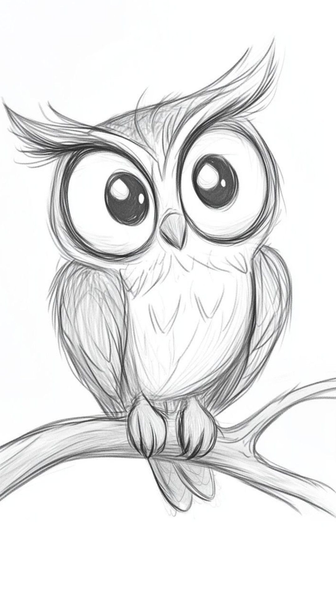 Adorable Owl with Big Eyes