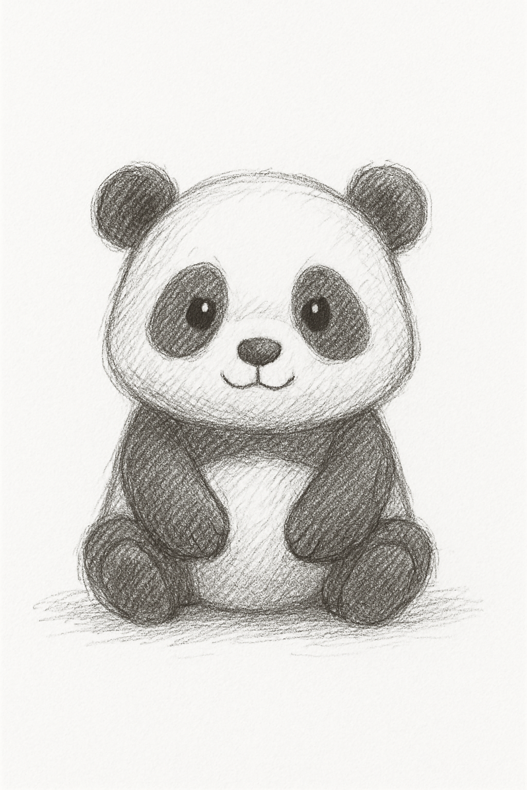 Adorable Panda Sitting Sweetly