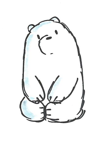 Cute Animals to Draw: Adorable Polar Bear with Soft Whimsical Touch