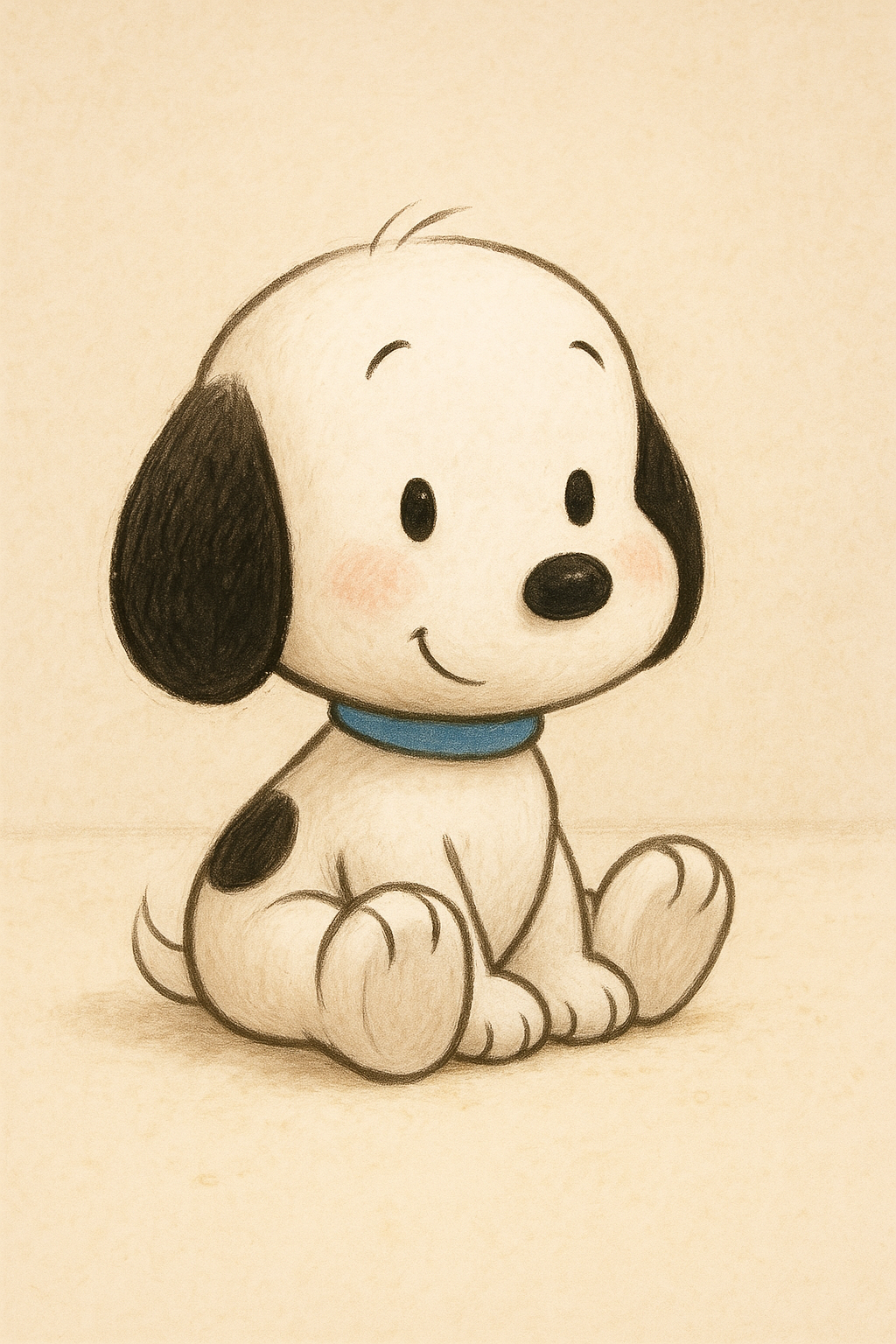 Adorable Puppy Sitting with a Big Smile