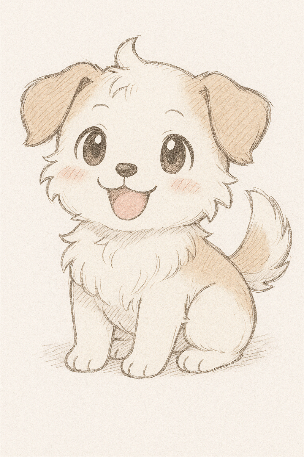 Cute Animals to Draw: Adorable Puppy with Big Eyes