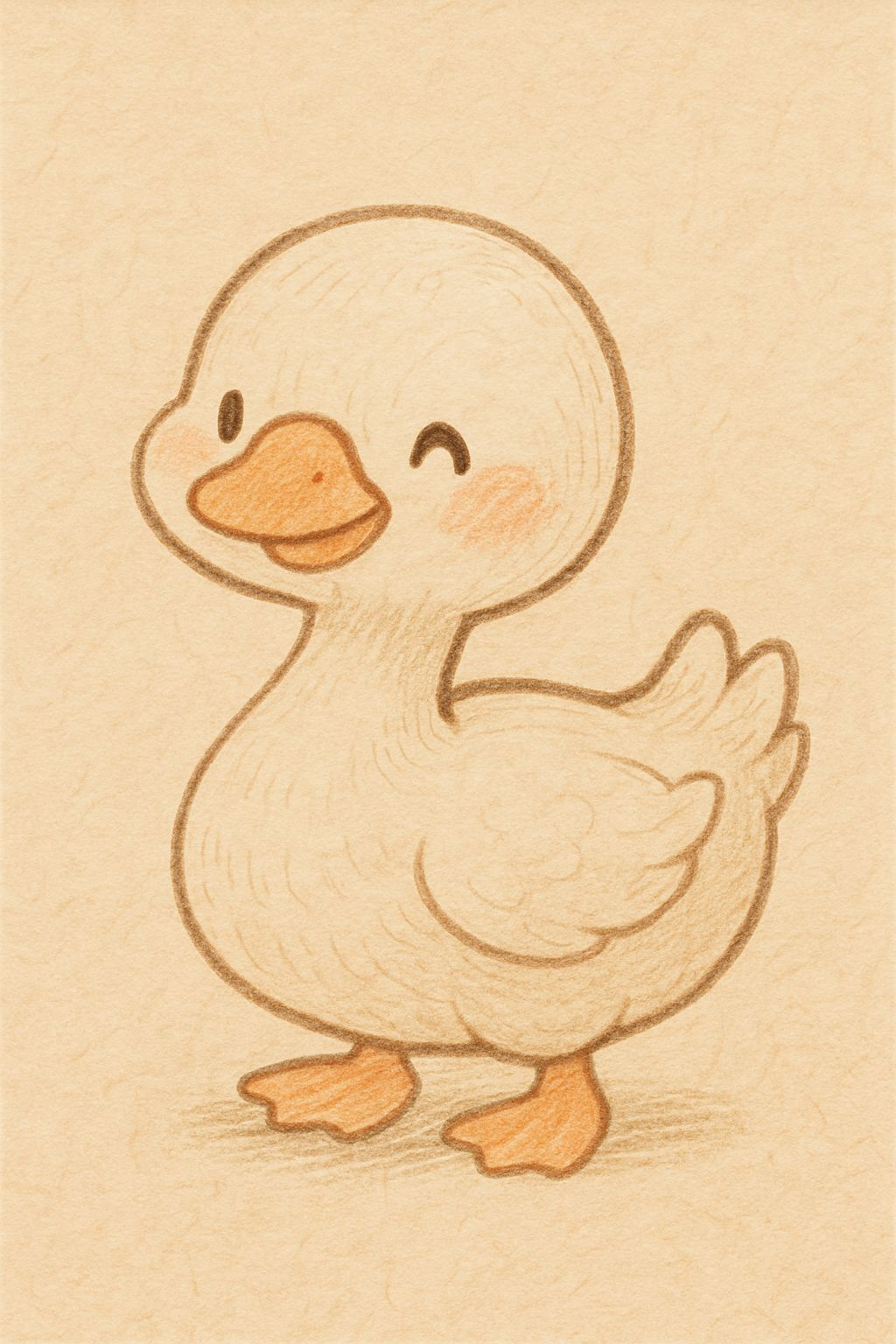 Adorable Winking Baby Duckling