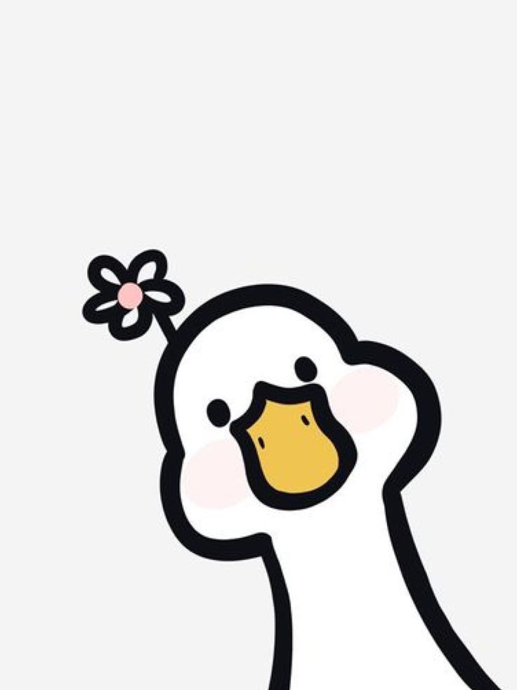 Quirky Duck with Flower