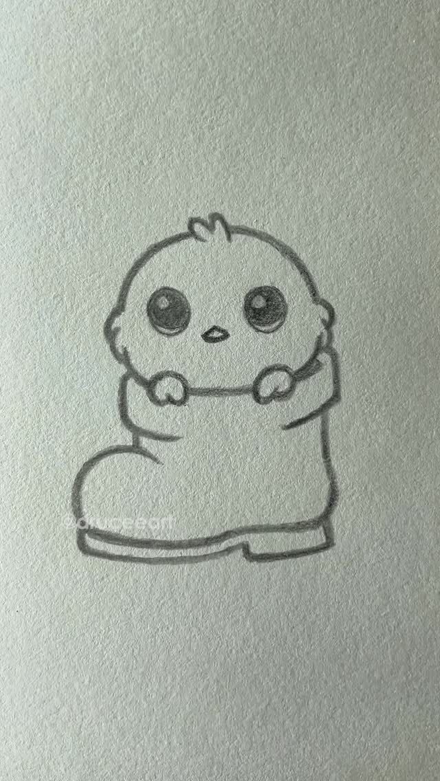 Adorable Baby Bird Snuggled in a Boot