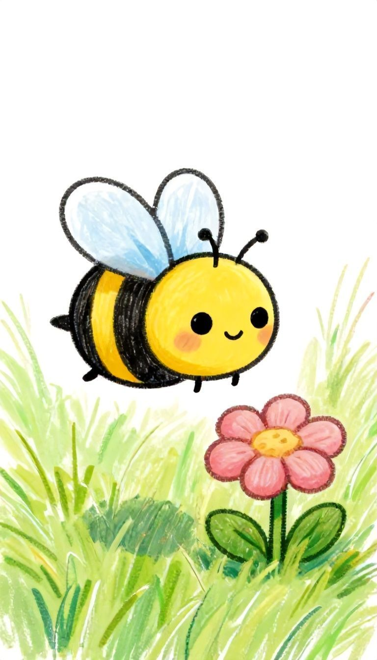 Adorable Bumblebee Hovering Over a Flower