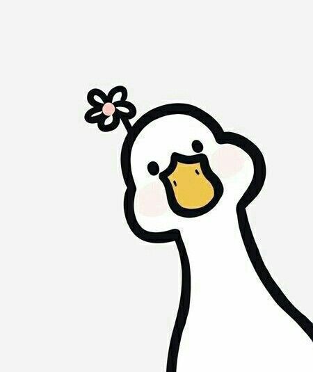 Adorable Duck with Flower