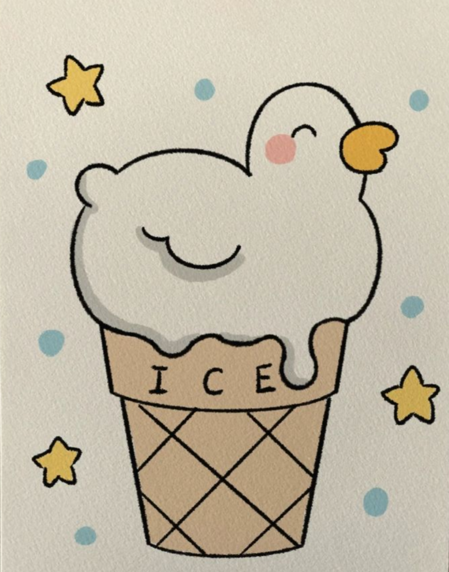 Adorable Duckling Ice Cream Sundae