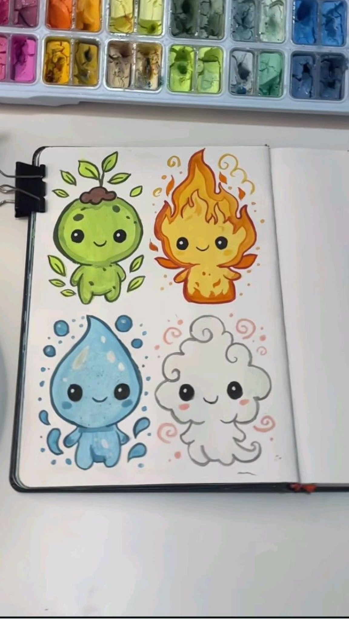 Adorable Elemental Characters – Earth, Fire, Water, and Air
