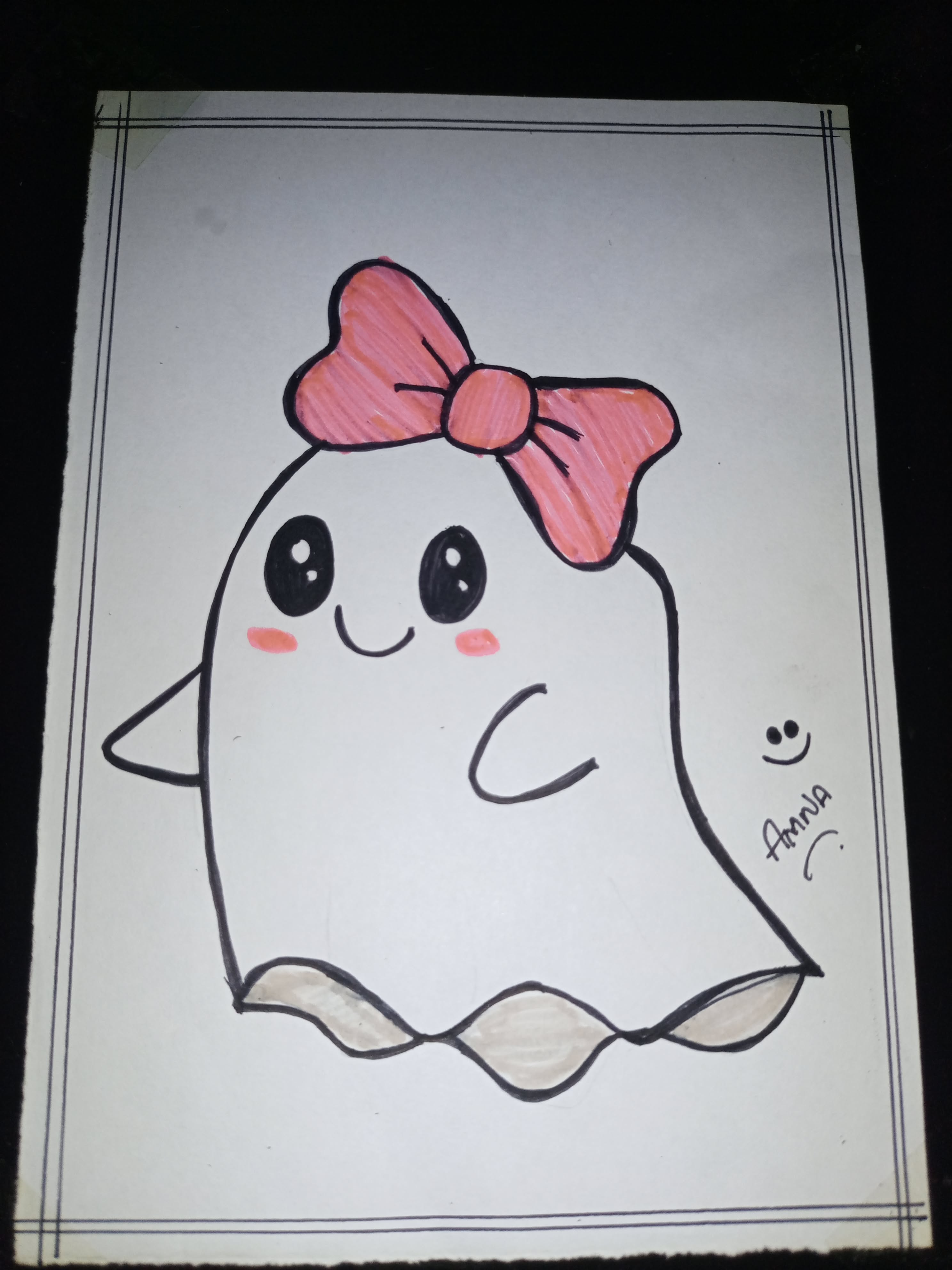 Adorable Ghost with a Bow