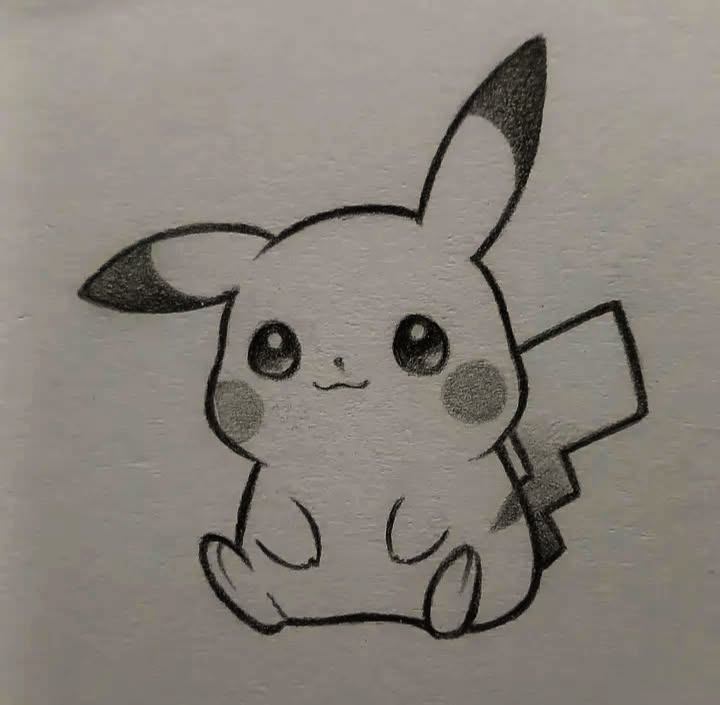 Adorable Pikachu Sitting and Smiling