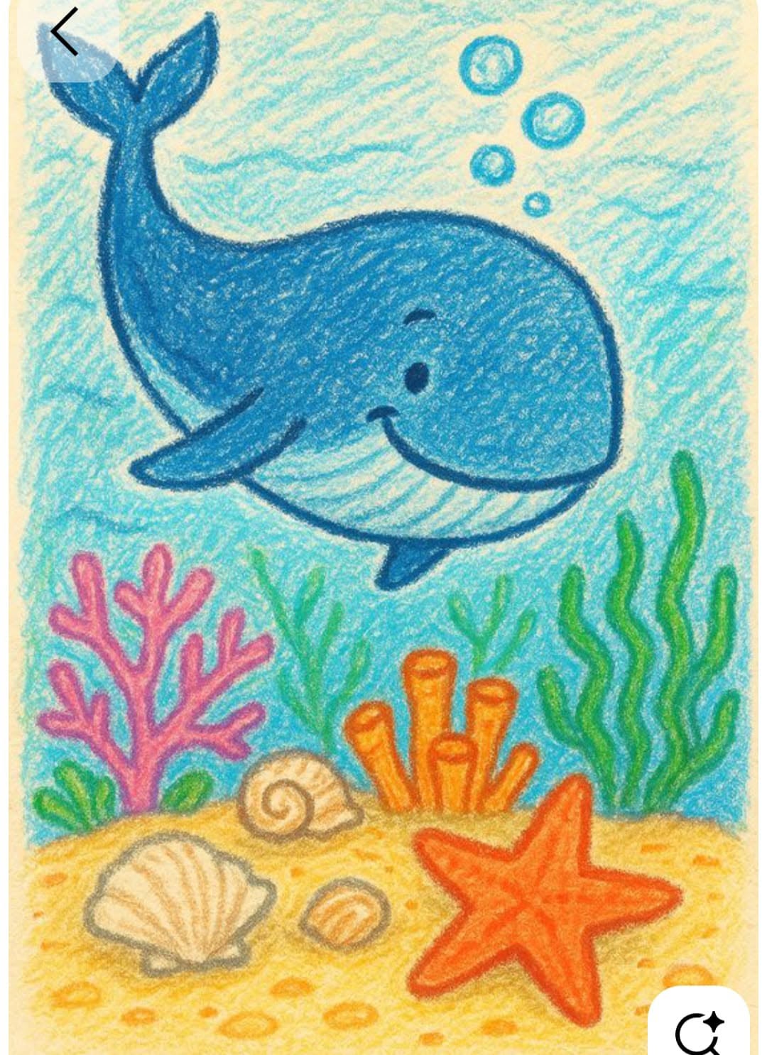 Adorable Whale Swimming Among Coral