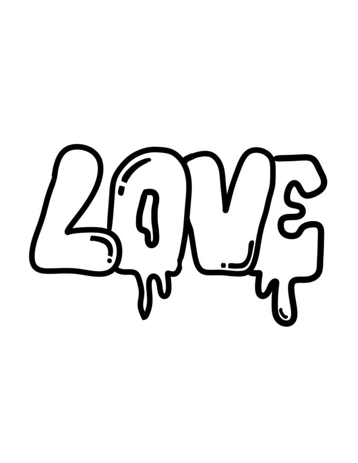 Drippy Love Text for Creative Fun