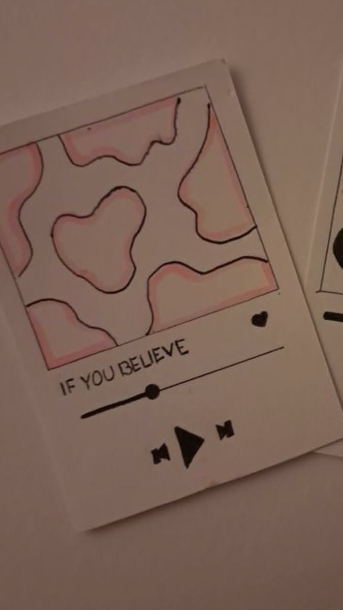 Whimsical Heart Pattern with a Motivational Message