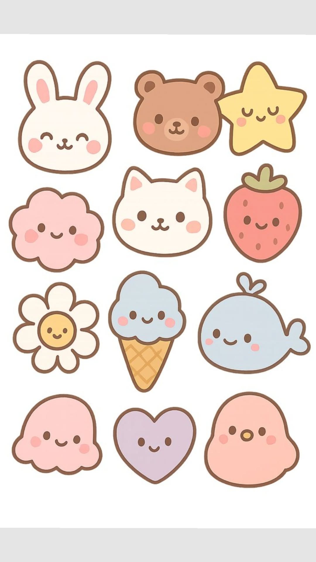 Adorable Animals and Cute Shapes Collection