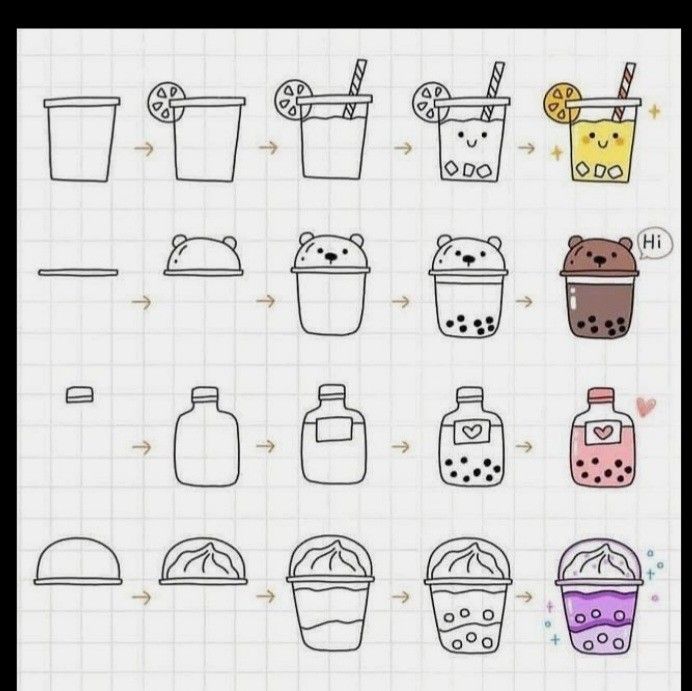 Adorable Beverage Cup Characters with Faces