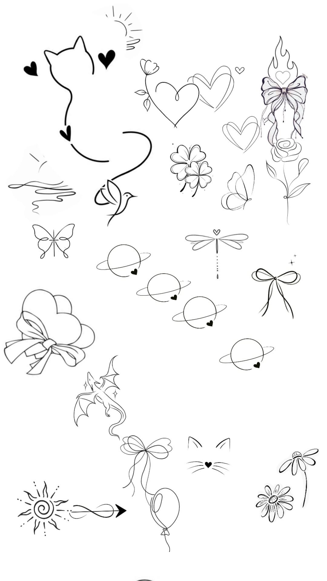 Adorable Cats, Hearts, and Whimsical Shapes
