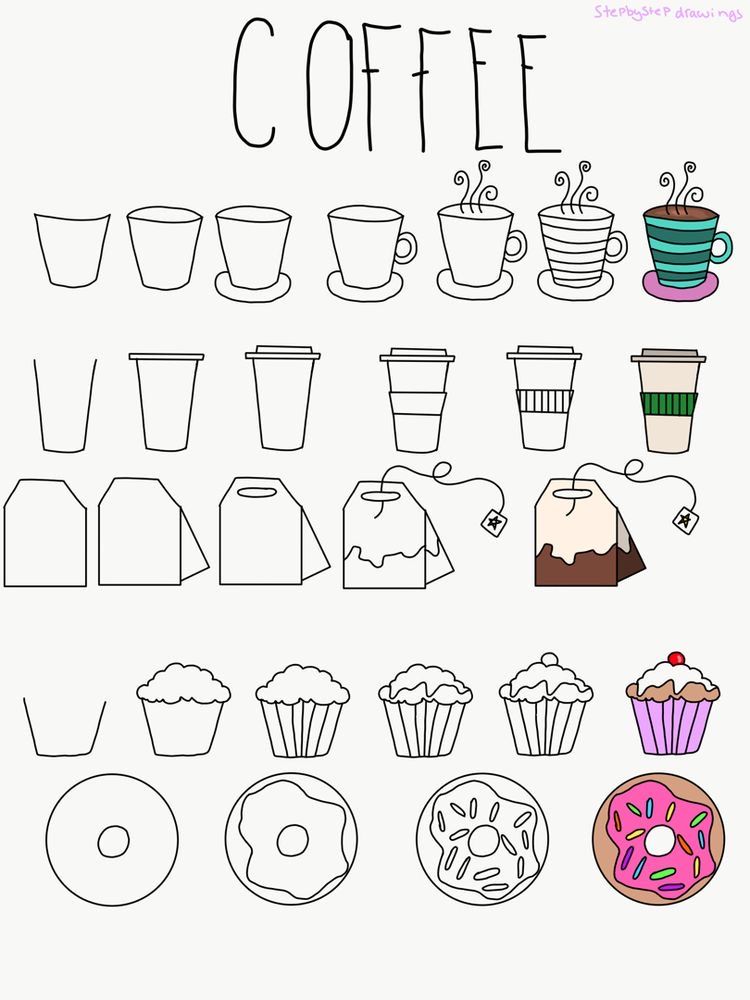 Adorable Coffee Cups and Sweet Treats