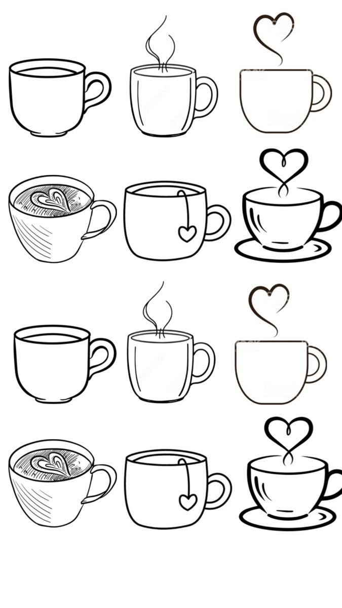 Adorable Coffee Cups with Heart Flavors