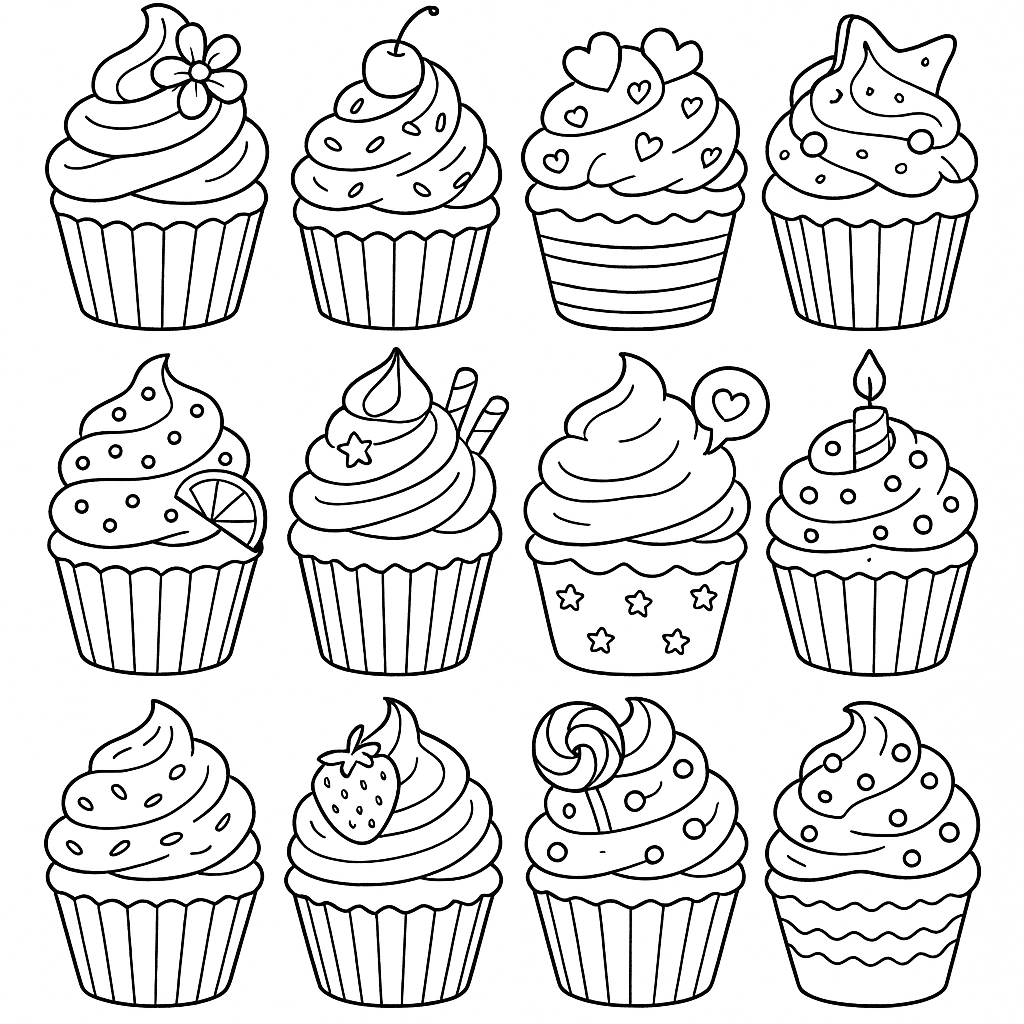 Adorable Cupcake Treats with Whimsical Toppings