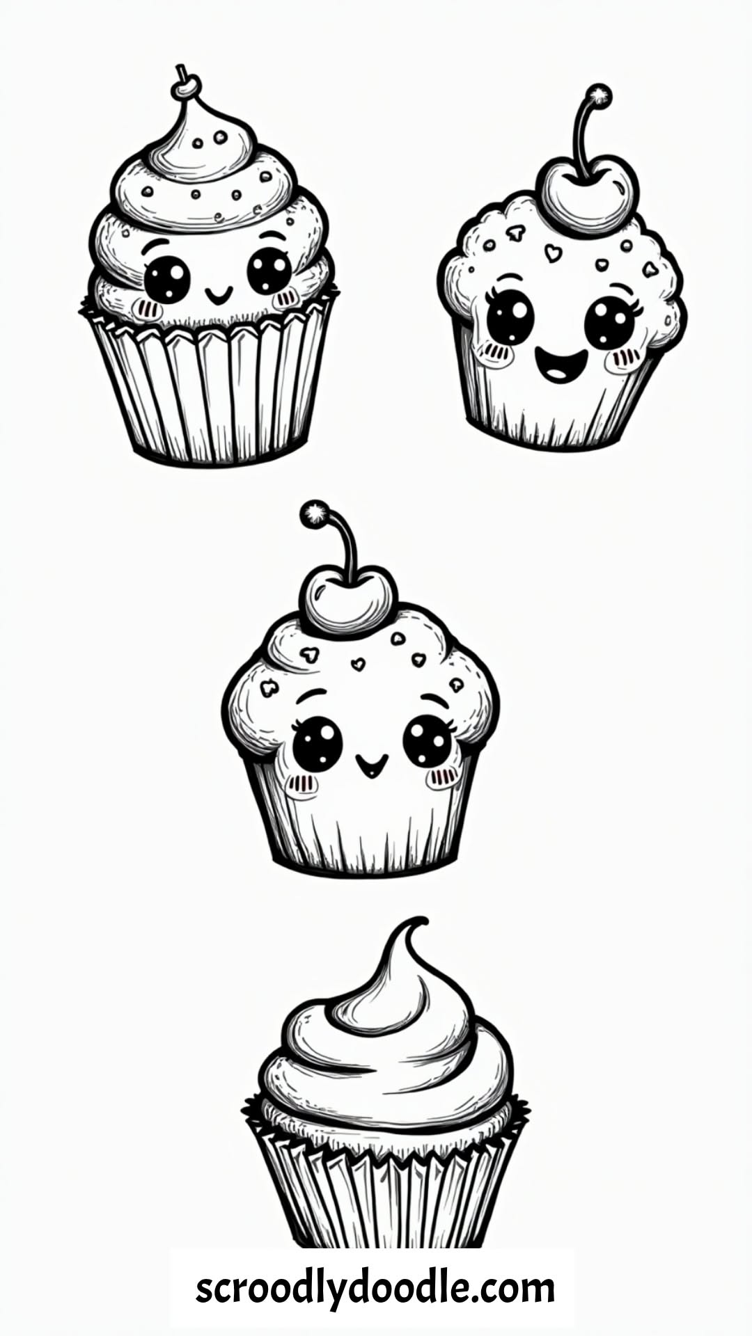 Adorable Cupcakes with Cute Faces