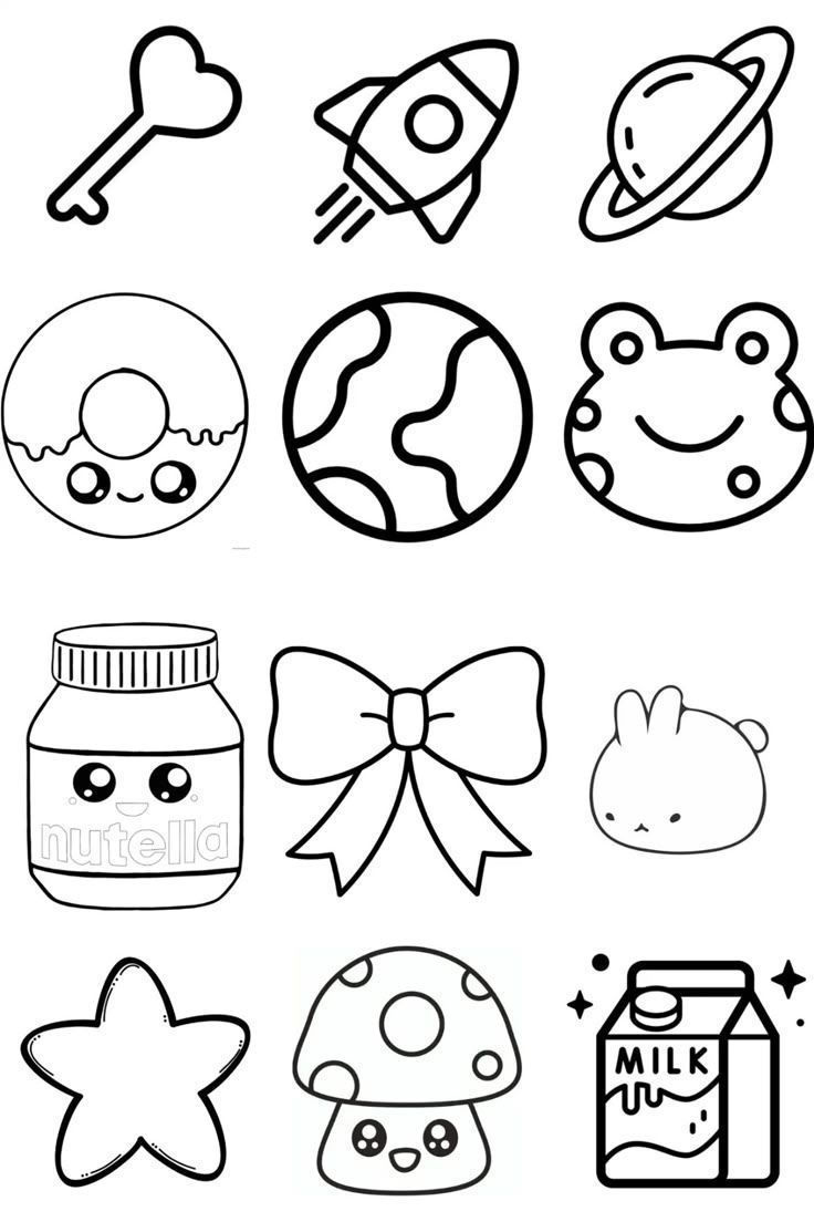 Adorable Food and Space-Themed Characters