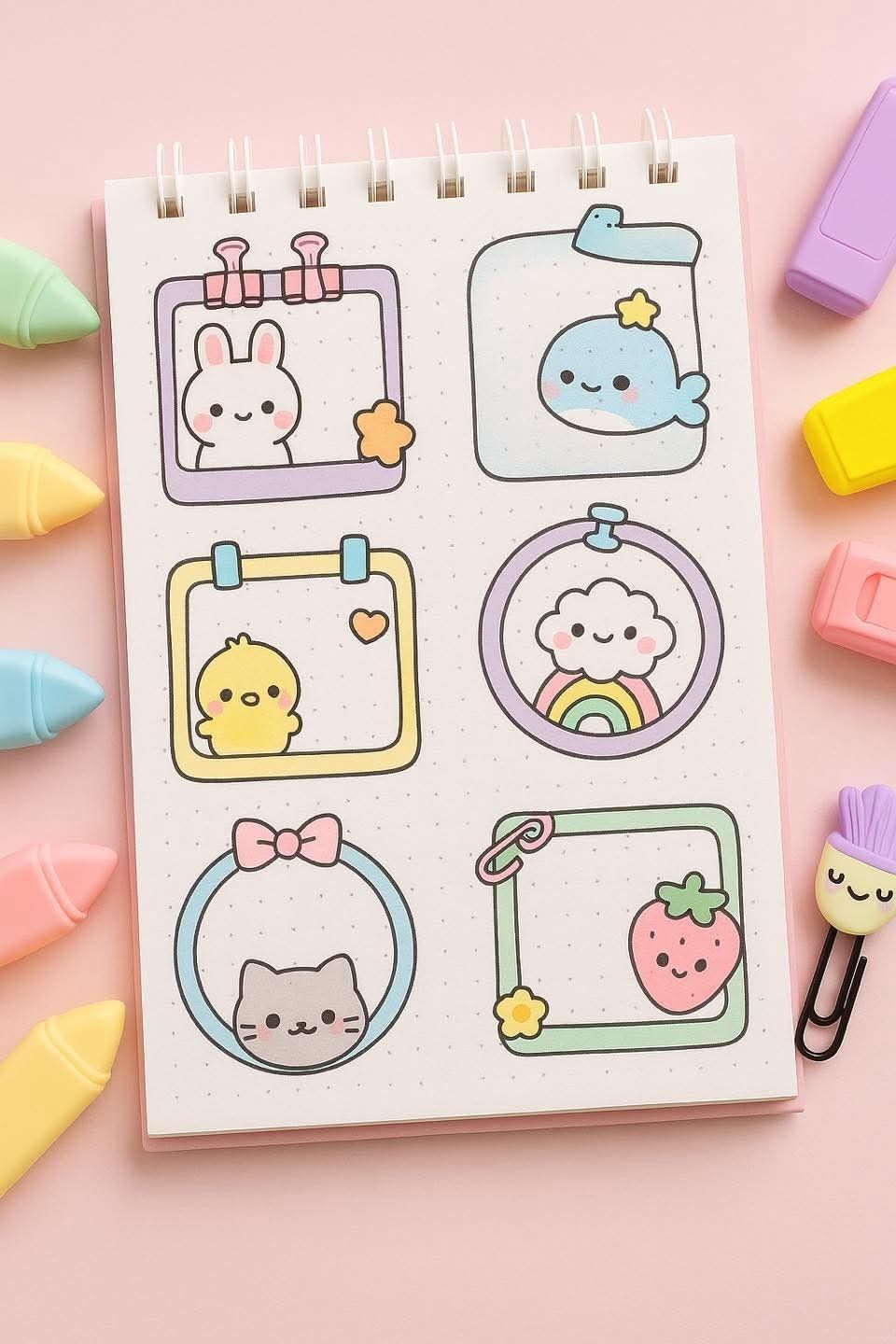 Adorable Frames with Kawaii Characters