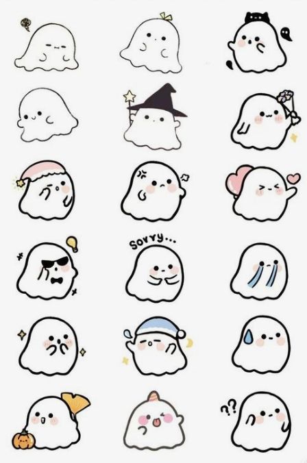 Adorable Ghosts with Emotions and Expressions
