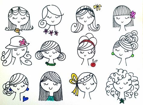Adorable Girls with Different Hairstyles