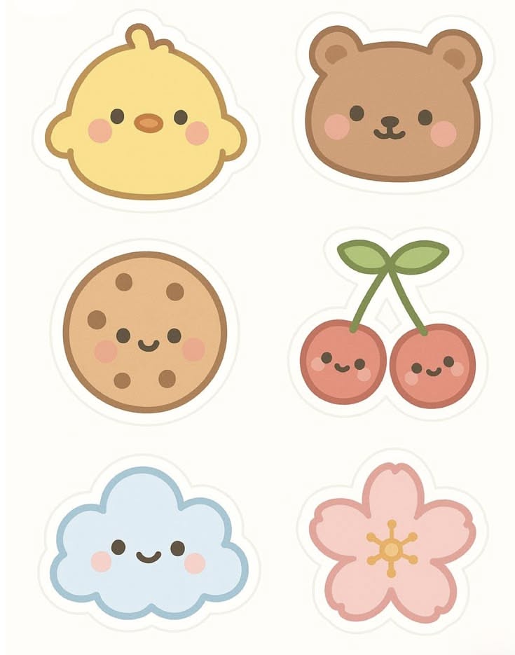 Adorable Kawaii Animals and Snacks Collection