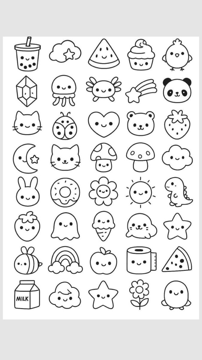 Adorable Kawaii Characters and Playful Patterns