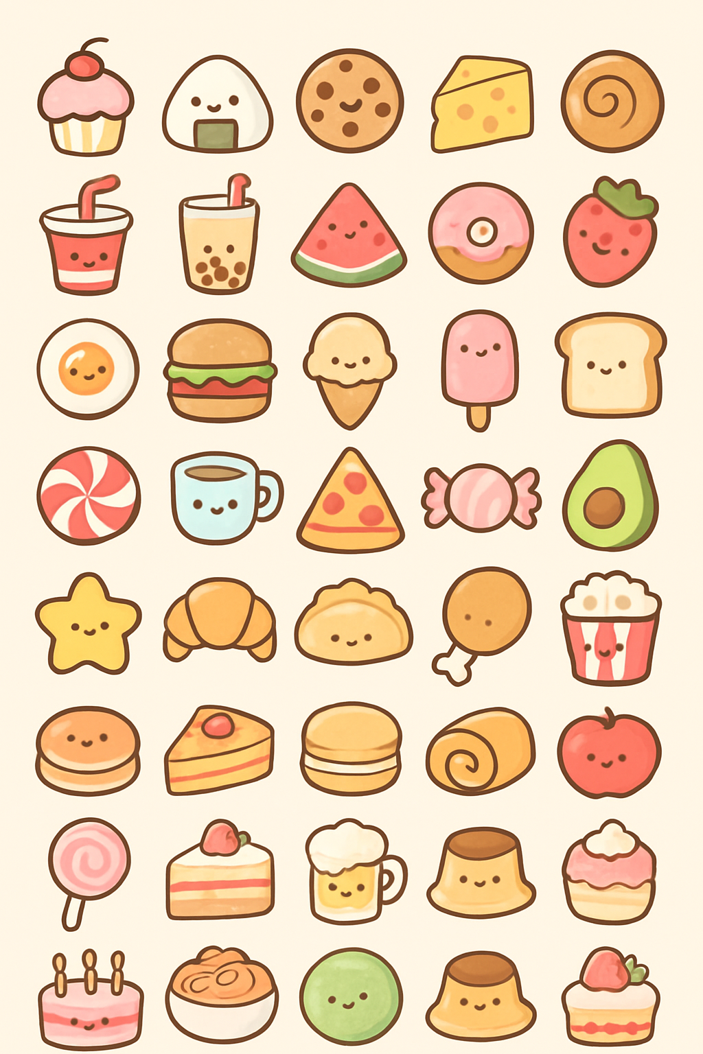Adorable Kawaii Food Characters