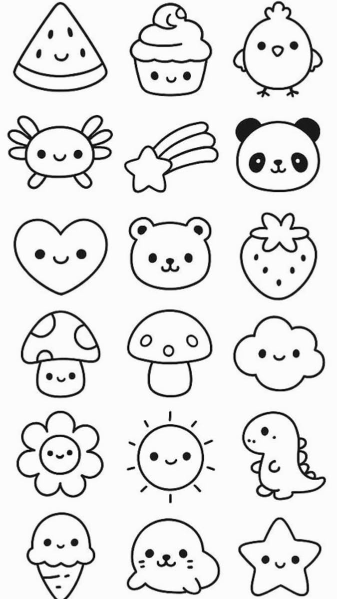 Adorable Kawaii Fruit and Animal Characters