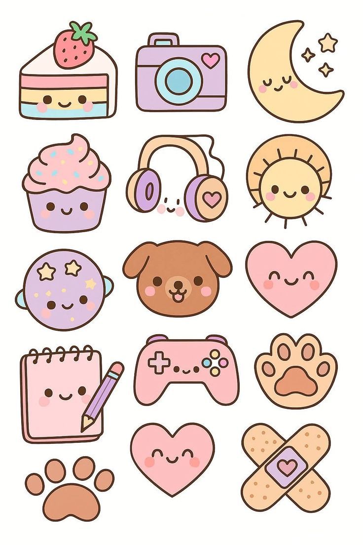 Adorable Kawaii Icons and Cute Characters