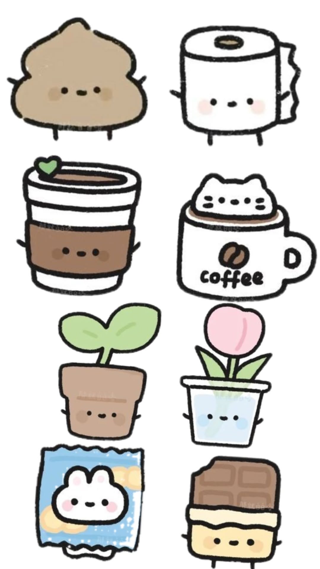 Adorable Kawaii Objects with Cute Faces