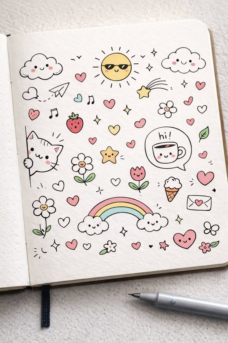 Adorable Sun, Clouds, and Rainbow Delight