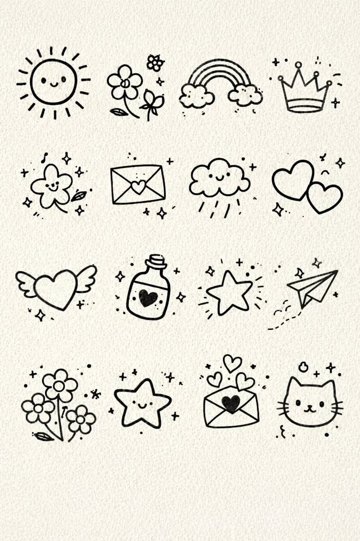 Adorable Sun, Flowers, and Hearts Collection