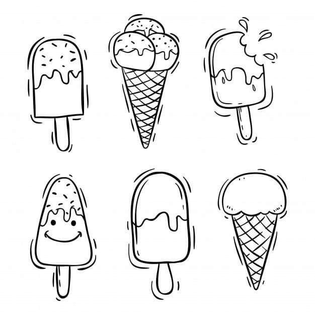 Cute Ice Cream Treats with Smiley Faces