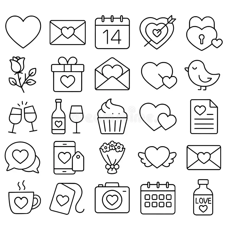 Doodles to Draw: Cute Love and Valentine's Icons Collection