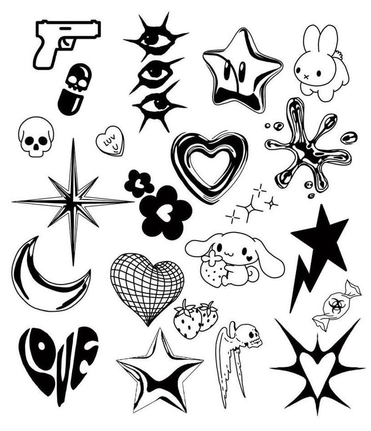 Edgy Icons and Cute Characters Collection